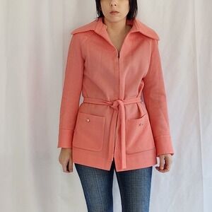 70s Red and White‎ Pinstripe Jacket